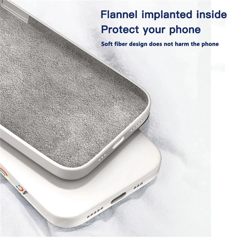 Luxury Phone Case For iPhone 16E For Apple iPhone 16E Cover 6.1 inch Original Liquid Silicone Rubber Shockproof Bumper Cover