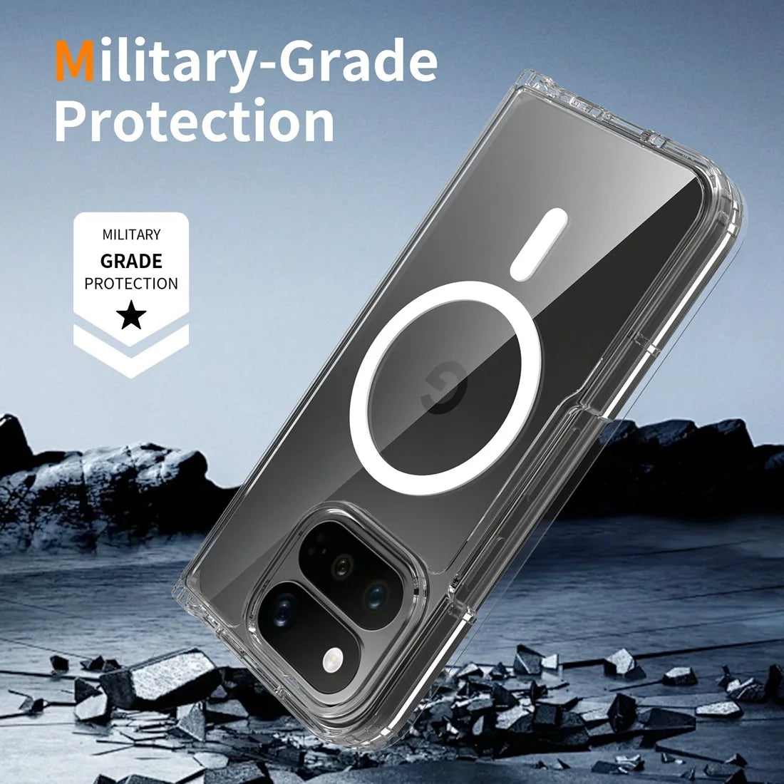 For Pixel 11 Pro Fold Clear Phone Case, Compatible with MagSafe Drop Protection Cover for Google Pixel 11 Pro Fold