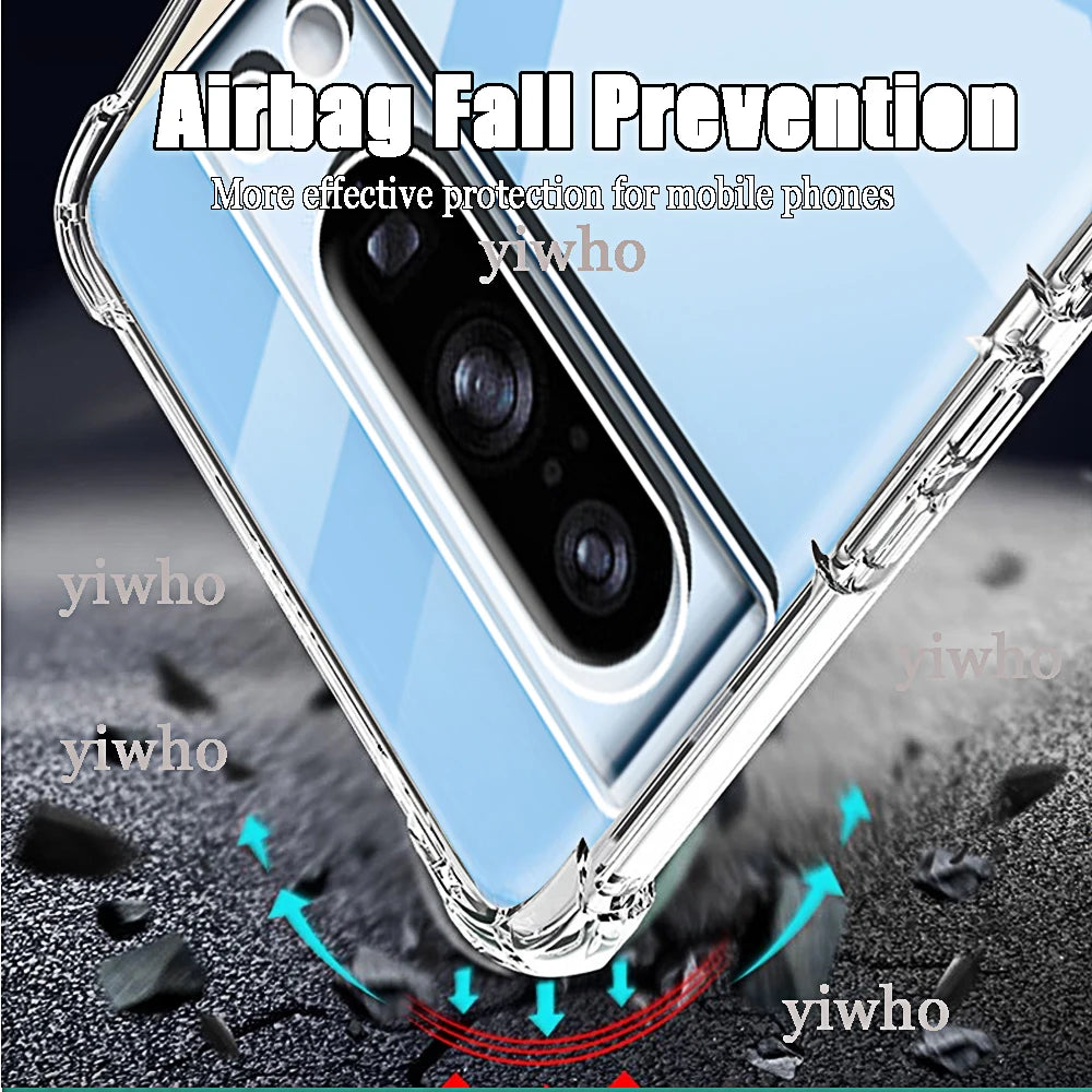 Shockproof Phone Case for Google 8 Pro 7a 6 7 Pro 6a Transparent Clear Silicone Soft TPU for Google Pixel 7 6 8 A Back Cover