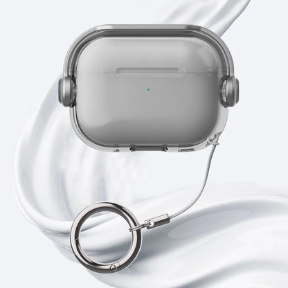 Security Lock Transparent Cover For Airpods Pro 2 Case Cute Candy Color Clean Earphone Case For Airpods 4 3 1 2 5 Phone Holder