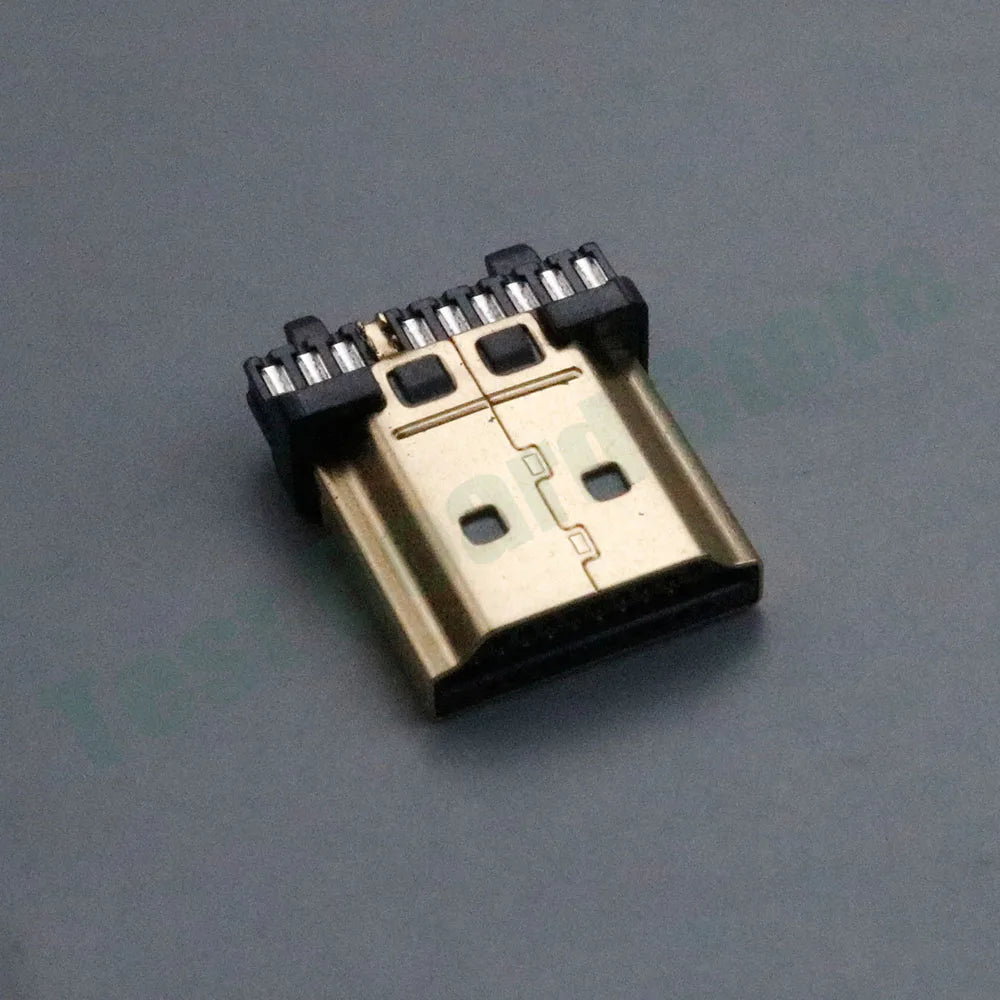 1Pce HDMI 19P Gold-Plated Soldering Male High-Definition Data Cable Connector with Plastic Shell Soldering Cable Connector