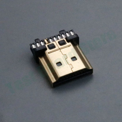 1Pce HDMI 19P Gold-Plated Soldering Male High-Definition Data Cable Connector with Plastic Shell Soldering Cable Connector