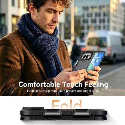 Color Blocking Soft Silicone Anti Drop And Anti Collision Folding Phone Case For IPhone Duo Portable Armor Protection Case