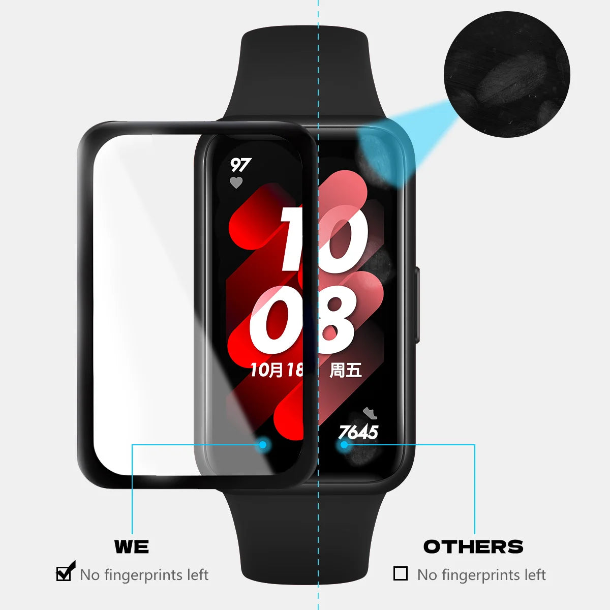 20D Screen Protector for Samsung Galaxy Fit3 Anti-scratch Film for Galaxy Fit 3 Full Coverage Ultra-HD Protective Film(Not Glass