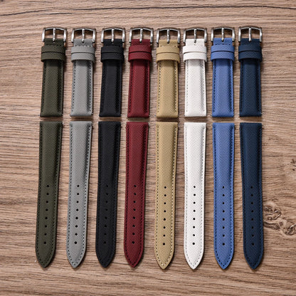 NATOBELT Sailcloth Watch Strap 18mm 19mm 20mm 22mm PVC Watch Strap Nylon Watchband Quick Release Sport Wristband Accessories