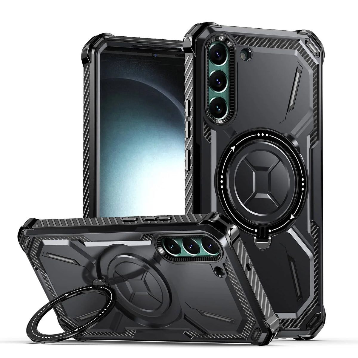 Stand Case for Samsung Galaxy S25 S24 S23 S22 S21 Ultra [Compatible with Magnetic][Invisible Magnet Kickstand] Anti-Drop Cover