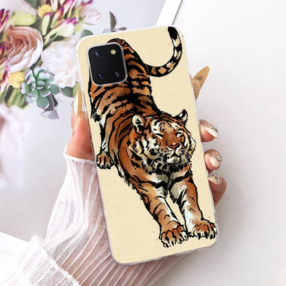 For Samsung Galaxy Note 10 Lite Case SM-N770F Luxury Flowers Painted Cover Soft Silicone Case For Samsung S10 Lite SM-G770F Bags