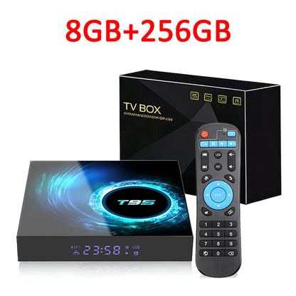 New T95 Android16 Smart Home Theater TV Box Allwinner H616 8GB RAM 256GB ROM  BT 5.4 Netflix Google Ultra HD Smart Media Player