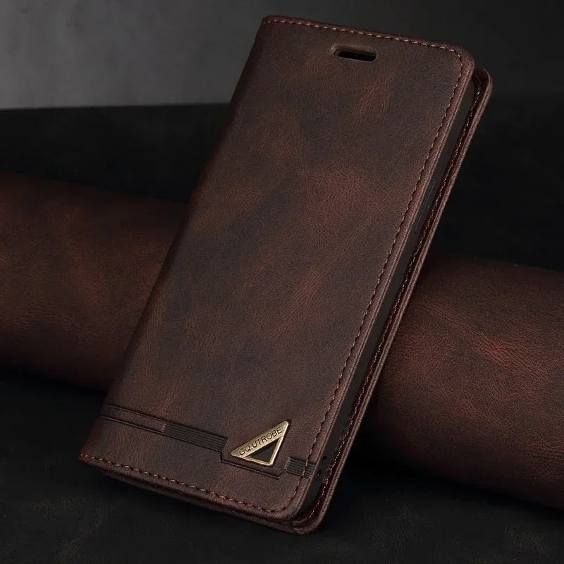 Wallet Anti-theft Brush Photo Frame Leather Flip Case For Samsung Galaxy S25 Edge S24 FE S23 Plus S22 Ultra S21 S20 S10 S9 Cover