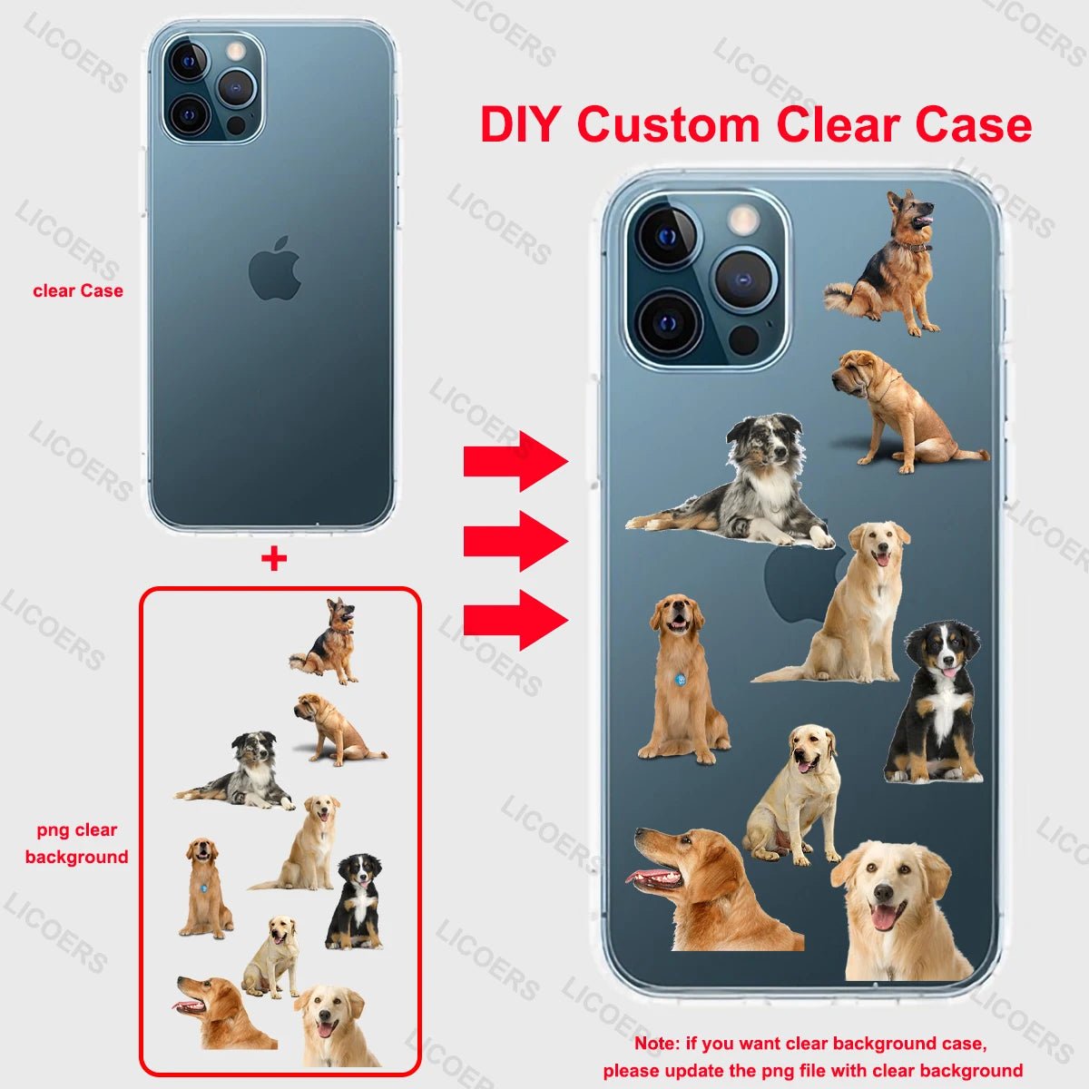 Customized Clear Soft Case for iPhone 18 17 Pro Max Air 16 15 14 13 DIY Cover Personalized Photo Magnetic Mag-safe TPU Shell