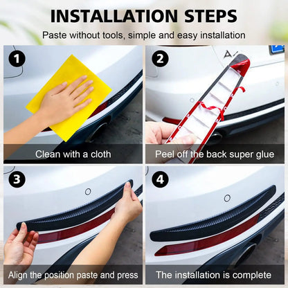 2pcs Bumper Anti-Collision Strip, Anti-Scratch Strip, Car Decorating Trim Car Door Protector Universal for Cars SUV Pickup Truck