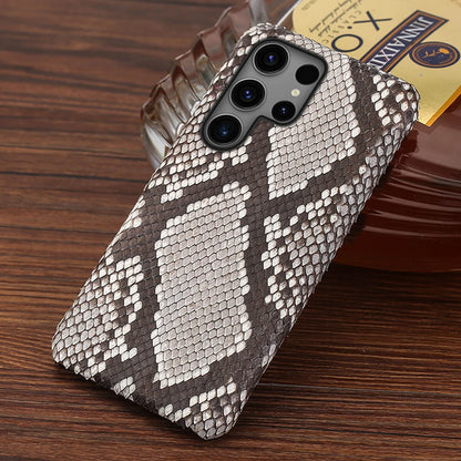 Genuine Python Leather Phone Case for Samsung Galaxy S26 S23 S22 S24 S25 Ultra S21 Plus A57 A56 A55 5G Luxury Snakeskins Cover
