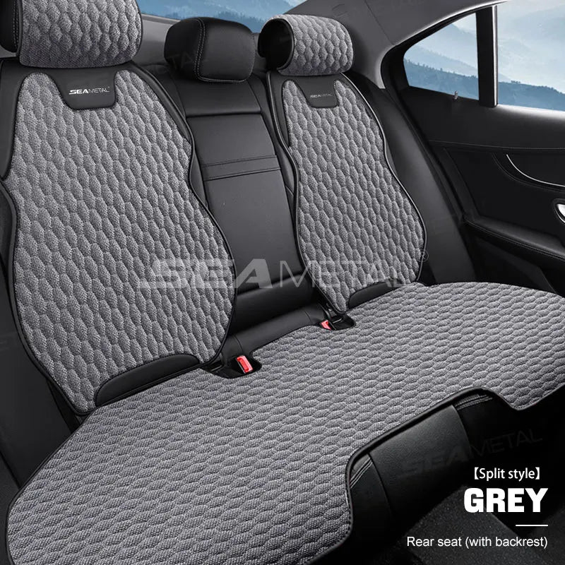 SEAMETAL Four Seasons Car Seat Cover Front Rear Car Seat Cushion Airbag Compatible Seat Protector Breathable Car Accessories