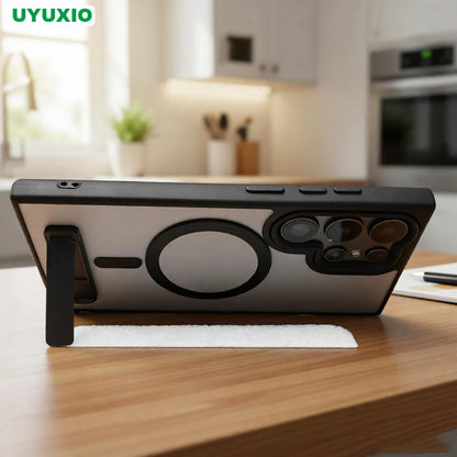 UYUXIO Magnetic Stand Phone Case for Samsung Galaxy S26 A05 A06 A16 A26 A35 A36 A55 A56 S25 S23 S22 Ultra Cover with Kickstand
