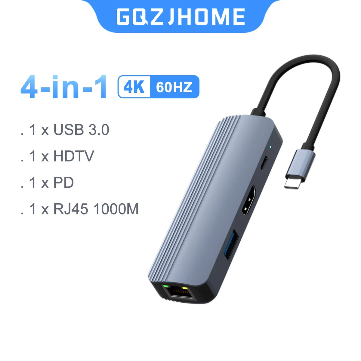 8 in 1 USB C Hub with 4K 60Hz HDTV 1Gbps Ethernet 100W Power Delivery SD/TF Card Slots USB 3.0*3 5Gpbs Data Ports for MacBook