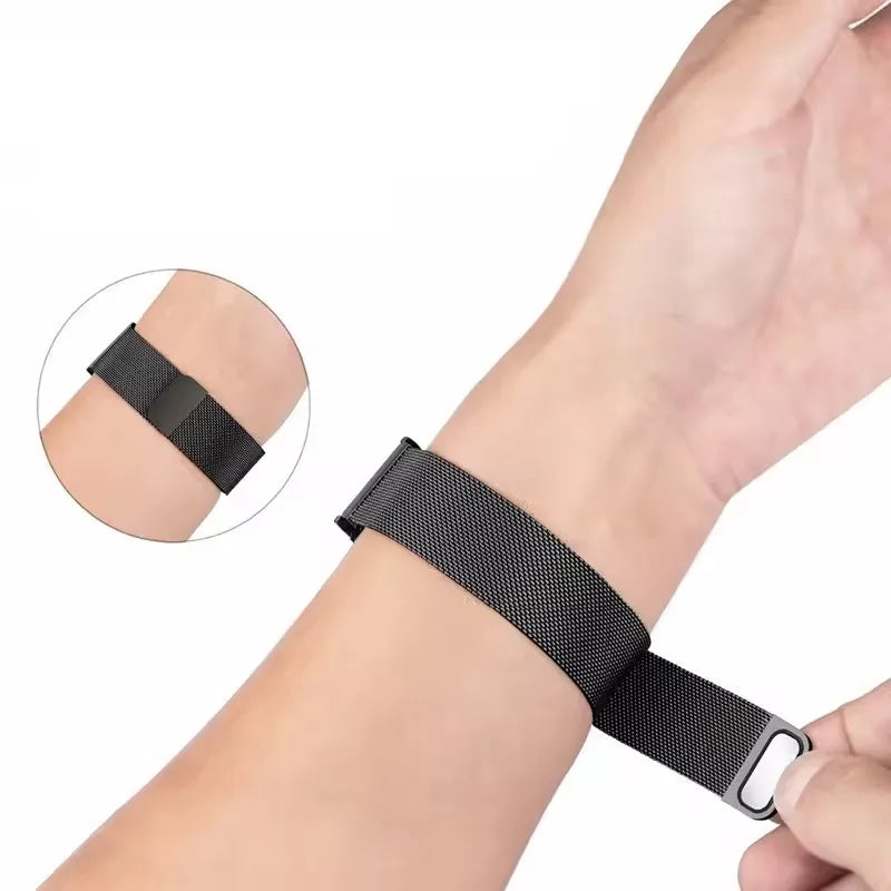 Metal Watch Strap For Google Fitbit Air Magnetic Samrt Wristband Stainless Steel Replacement Bracelet  band