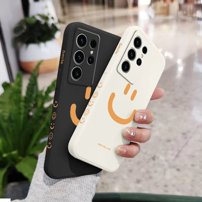 Hello Smile Phone Case For Samsung Galaxy S24 S23 S22 S21 S20 S10 S10E Ultra Plus FE Note 20 Ultra 10 Plus Cover