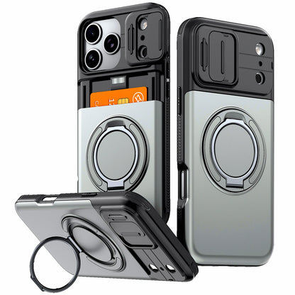Luxury Wallet Case For iPhone 17 16 15 14 13 12 Pro Max 17E 16E 17Pro IPhone17 Shockproof Armor & Card Slot Stand Holder Cover