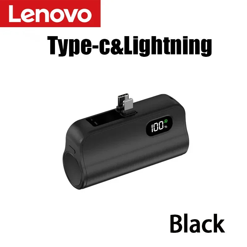 Lenovo Mini Capsule 50000mAh High Capacity Power Bank Portable Wireless Fast Charging External Battery For iPhone Huawei Samsung