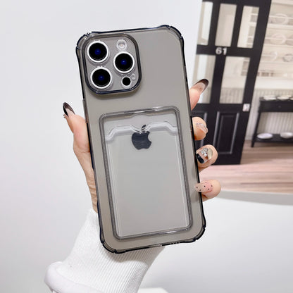 Shockproof Card Slot Pocket Phone Case For iPhone 18 17 16 15 14 13 12 11 Pro Xs Max 6 7 8 Plus Air 17e 16e Clear Wallet Cover