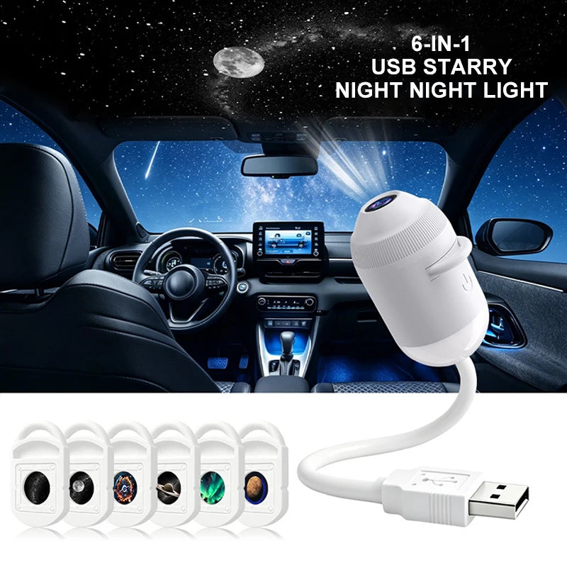 HD Smart Dynamic 3D Holographic Night Light Projector 2-IN-1 360° Adjustable Galaxy & Ocean Projector for Bedroom Ceiling