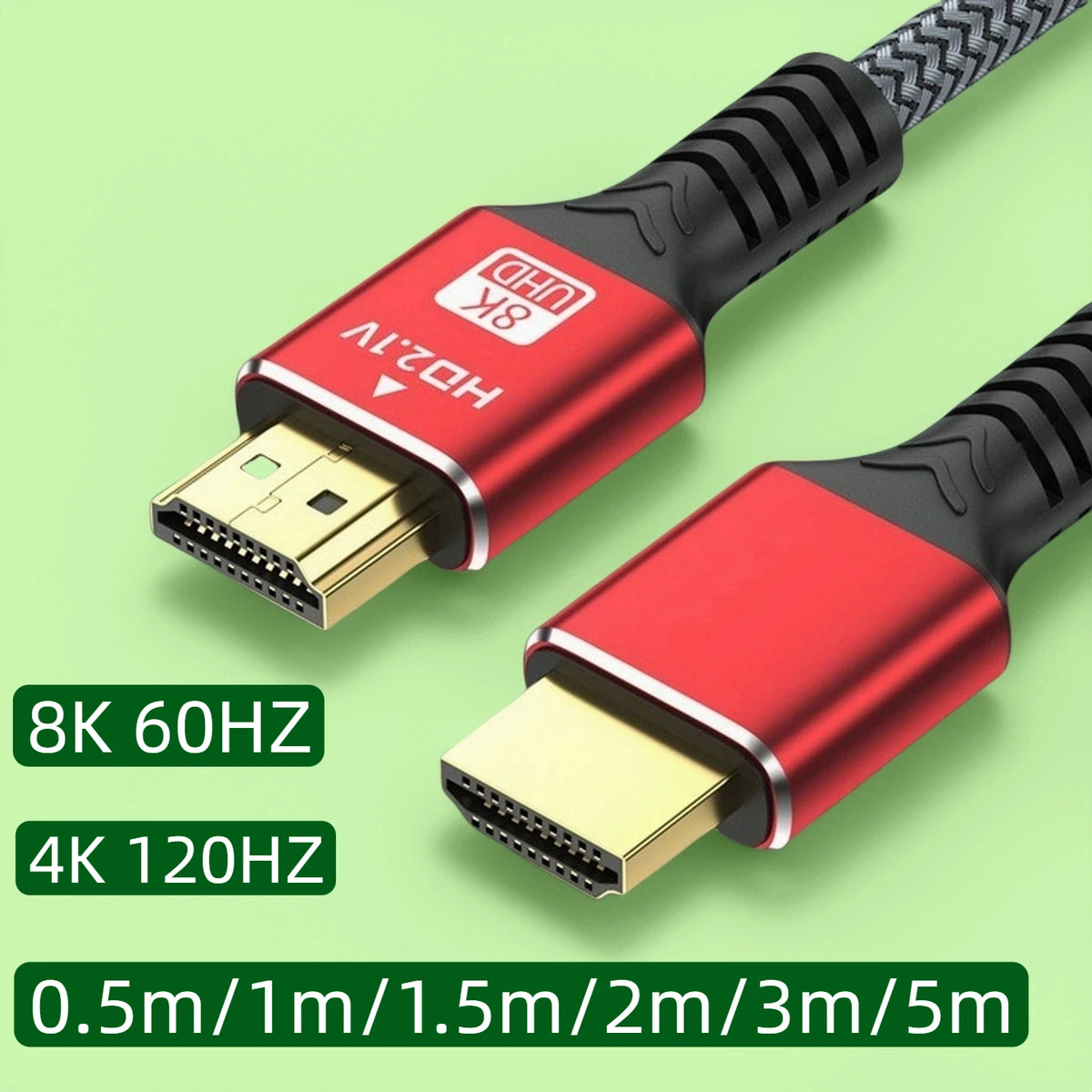 Uyellow 48Gbps HDMI-compatible Cable 8K 60Hz 50cm 1m 2m 3m 5m HDMI-compatible 2.1 Cable 4K 120Hz HDR 3D Effect Video for HDTV PC