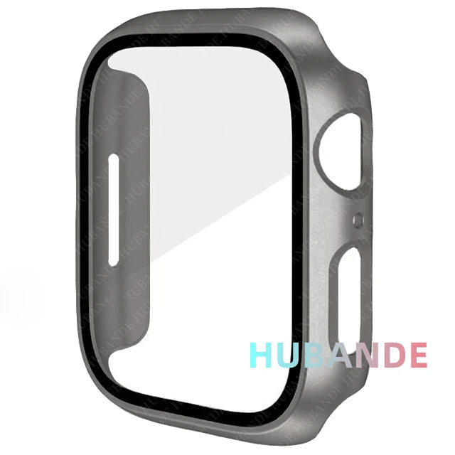 Glass+Cover For Apple Watch case11 10 9 8 7 6 SE 5 Ultra Accessorie Screen Protector iWatch serie 44mm 40mm 49 41 45mm 42mm 46mm