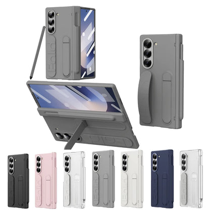 Hinge Protection For Samsung Galaxy Z Fold 7 6 5 4 3 Case With S Pen & Screen Protector & Wristband Invisible Bracket Z Fold 8
