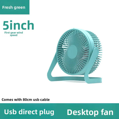5 6 8 Inch USB Powered Mini Desktop Fan Strong Wind Quiet Portable Table Cooling Fan For Office Bedroom Dorm Student Home Use
