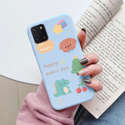Soft Case For Samsung Galaxy Note 10 Lite Phone Cover Cute Flowers Butterfly Fundas TPU Coque For Samsung Note 10 Lite Bumper