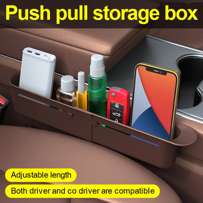 Car Seat Crevice Gaps Storage Box Seat Organizer Gap Slit Filler Holder For Wallet Phone Cigarette Slit Pocket Car Storag Box