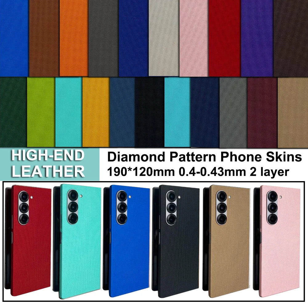 VORMIR 20pcs Plain Leather Phone Skin Wrap Decoration Stickers for Cutting Machine Rear Back Films for Phone Accessory Store