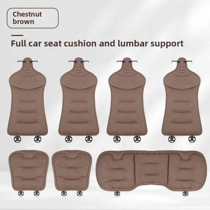 Universal Perforated Nappa Leather Car Seat Cover Luxury Sedan SUV Breathable Comfortable Cloud Cotton Cushions Car Seat Cover