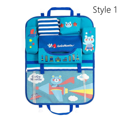 1Pcs New Large Capacity Car Seat Back Storage Bag Cartoon Multi-functional Seat Organizer Seat Hanging Bag Baby Kids Toys