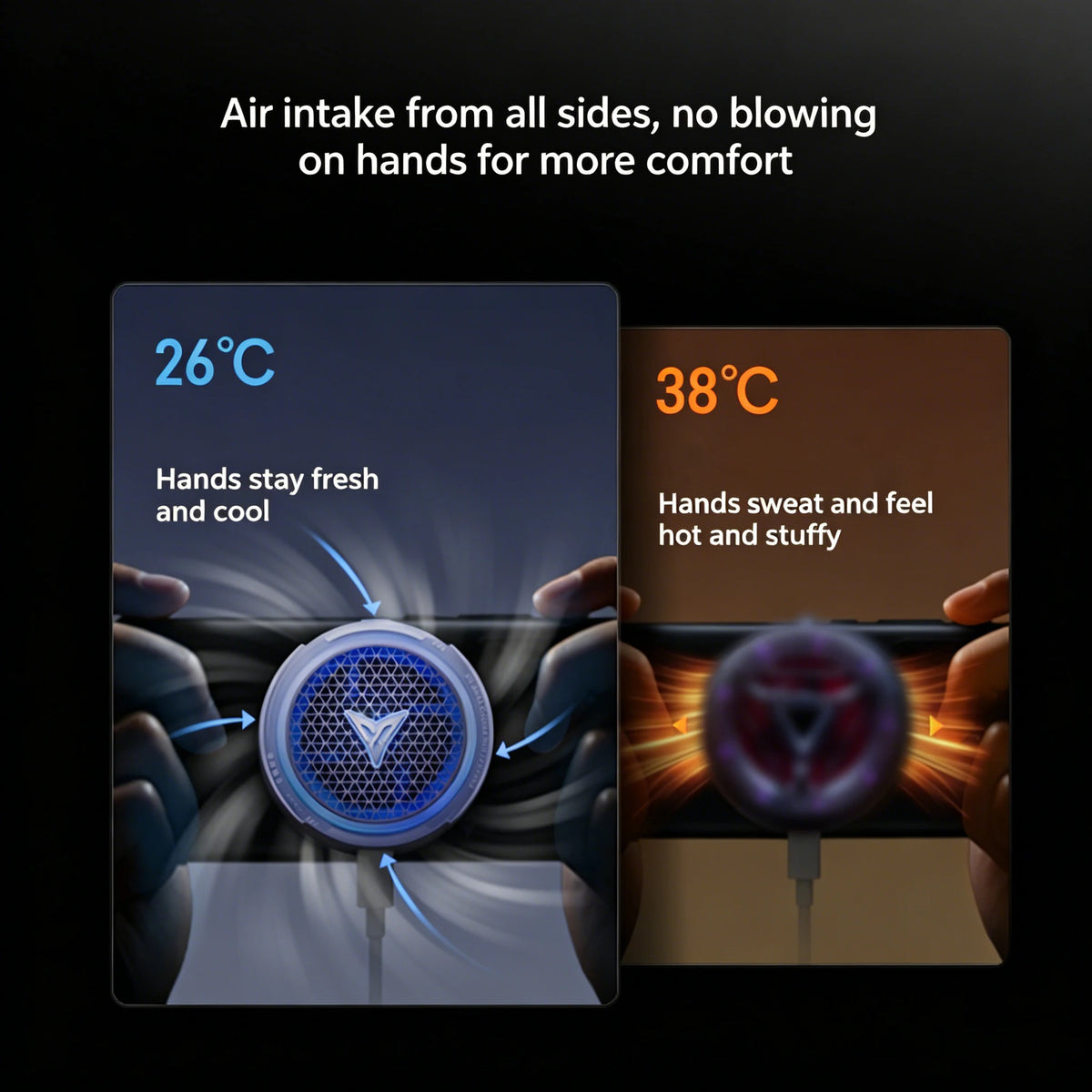 New Flydigi B9X  Phone Cooler Frequency Conversion Heat Dissipation Magnetic Radiator RGB Light For Xiaomi Iphone Android