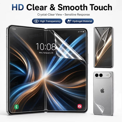Matte Frosted HD Clear Hydrogel Film For iPhone Duo 7.6" Inner External Front Back Soft TPU Screen Protector Anti Fingerprint