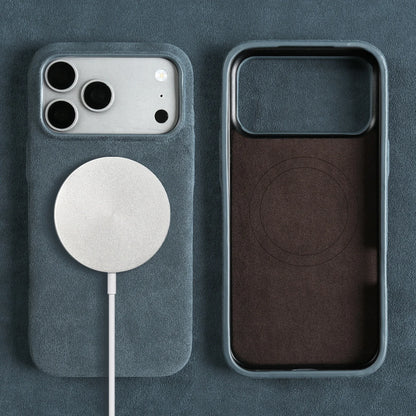 Luxury Magnetic For ALCANTARA Case For iPhone17 Pro Max 16 15 14 13 12 for Magsafe Artificial Leather Supercar Suede Phone Cover