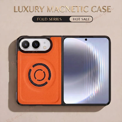 Fashion Magnetic Tech Fabric Phone Case For iPhone DUO 18Fold Magsafe Official Shockproof Protector Cover 18DUO