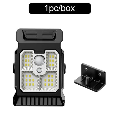 1-4PCs Solar Clamp on Sensor Motion Lights Outdoor Waterproof Work Light 3 Lighting Mode Camping Lamp Fence Wall Garage Led Lamp