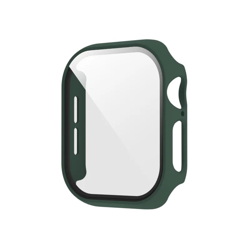 Tempered Glass+Case for Apple Watch Ultra 4 3 2 49 45 41 40 44 42 46mm PC Bumper Protector cover For iWatch 12 11 10 SE 9 8 7 6