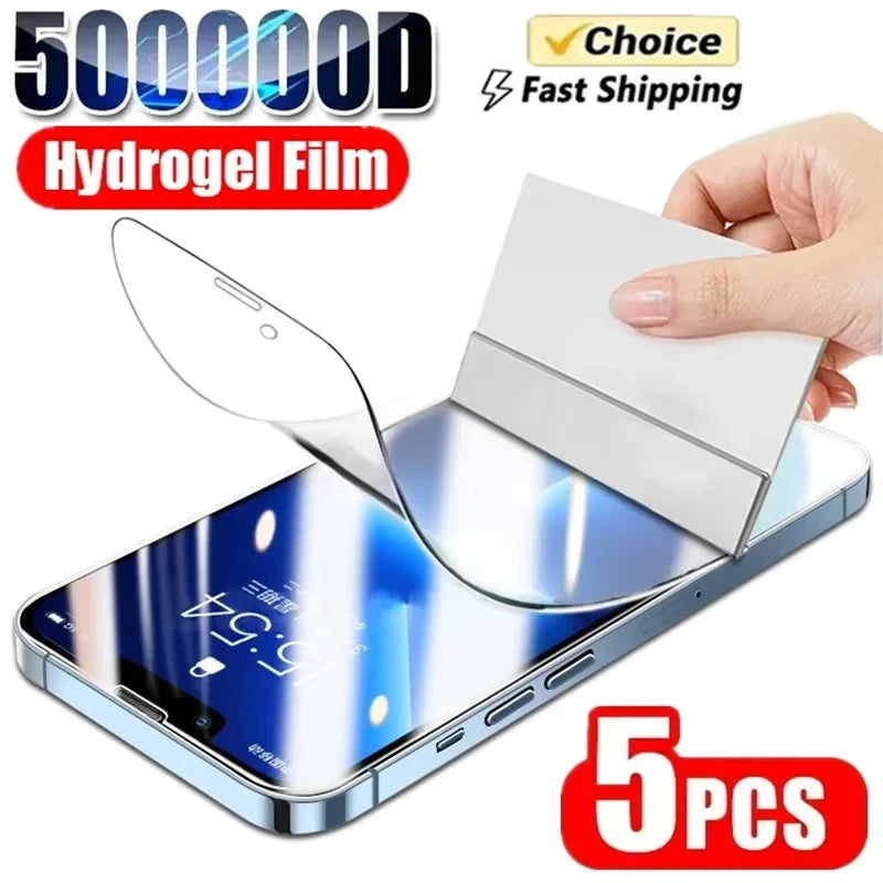 Full Cover Hydrogel Film For iPhone 17 15 16 14 11 13 12 18 Pro Max Screen Protector For iPhone 16e Air Mini SE XR XS Not Glass