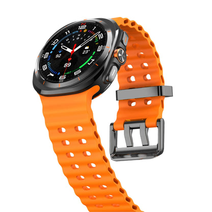 Soft Silicone Strap for Samsung Galaxy Watch 8 Ultra 2025 47mm Original Bracelet for Galaxy Watch Ultra 2-1 47mm Ocean Watchband