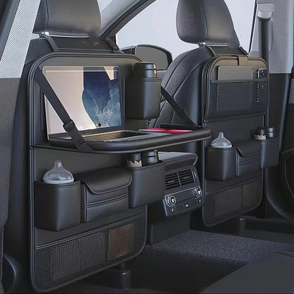 1Pcs 2026 New Car Seat Back Organizer Storage Bag Foldable Tray Tablet Holder Tissue Box for Auto Back Seat Travel Accessories