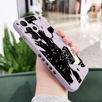Naughty Cat Phone Case For Samsung Galaxy S25FE  S24 S23 S22 S21 S20 Ultra Plus FE S10 Note 20 ultra 10 9 Plus Cover