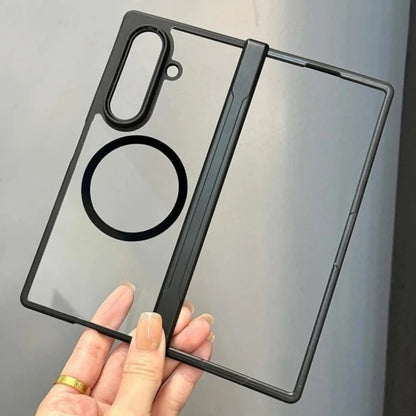 For Samsung Galaxy Z Fold 7 6 5 4 8 Magsafe Case Slim Matte Transparent Hinge Folding Shockproof Magnetic Wireless Charge Cover