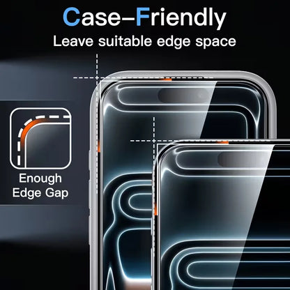 5P Ultra HD Full Coverage Tempered Glass Screen Protectors, Compatible with iPhone 18/18 Pro/18 ProMax/17Pro Max/17/16 Pro Max/16 Pro/16 Plus/16/15 ProMax. Features Anti-fingerprint & Dust-proof Performance, Case-friendly Des