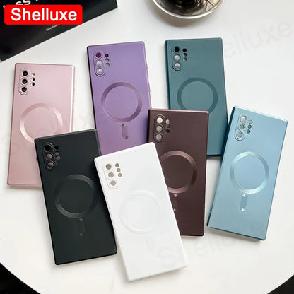 Note10 Plus Case Shelluxe Luxury For Magsafe Wireless Charge TPU Soft Case For Samsung Galaxy Note 10 Plus 20 Note20 Ultra Cases
