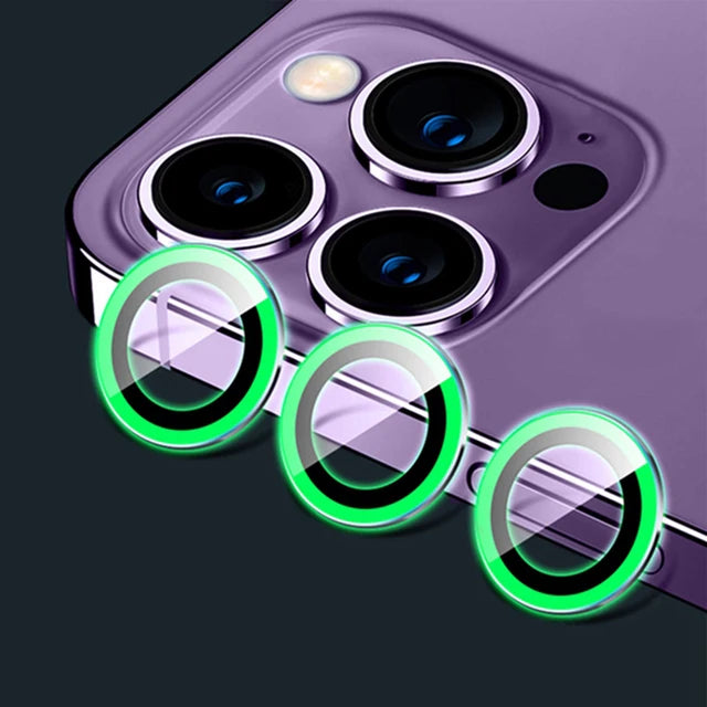 Luminous Ceramic Camera Protector Film For iPhone 18 17 16 13 12 11 14 15 Pro Max Plus Mini Lens Ring Tempered Glass Glowing Cap