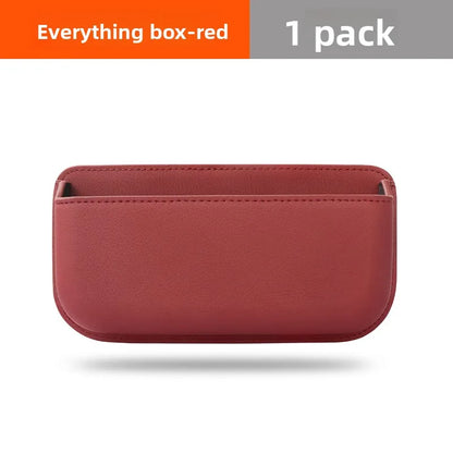 Car Center Console/ Door Organizer Pocket Multifunction Storage Box For Cards Phone Key Collecting Case Sticky Pouch Accessories