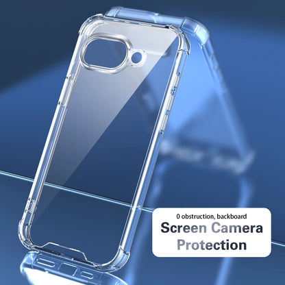 For Google Pixel 9A Case Shockproof Silicone Bumper Air Cushion Clear Matte Back Cover Hard Phone Case for Google Pixel 9A 5G